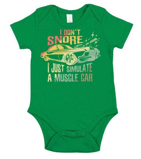 I don t snore I just simulate a muscle car lover Short Sleeve Baby One-Piece