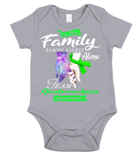 In This Family Nobody Fights Alone Gastroschisis Short Sleeve Baby One-Piece