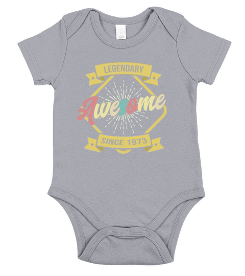 Legendary since 1973 birthday Short Sleeve Baby One-Piece
