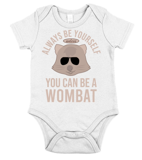 Native Australian Animal Lovers Cute Wombat Short Sleeve Baby One-Piece