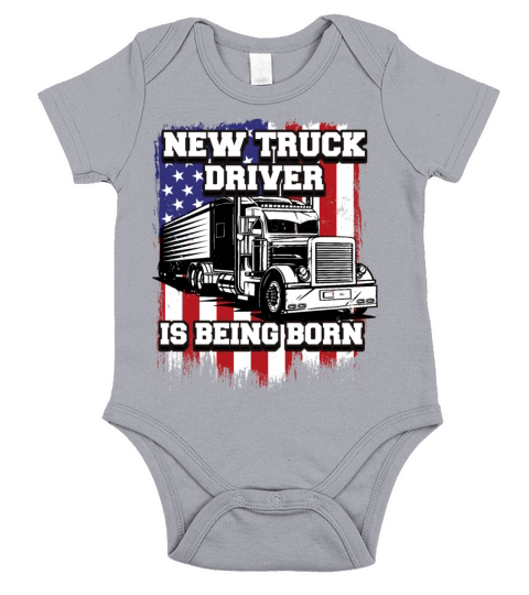 New truck driver is being born Short Sleeve Baby One-Piece