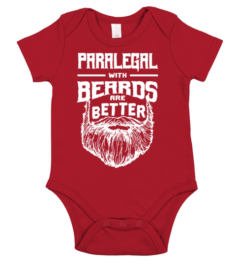 Paralegal with Beards are Better Legal Assistant F Short Sleeve Baby One-Piece