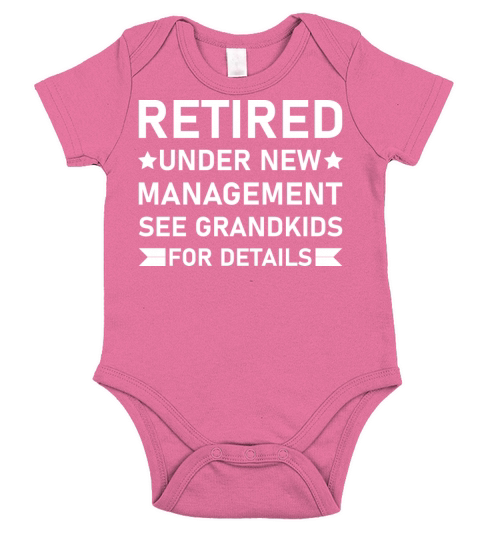 Retired Under New Management See Grandkids Short Sleeve Baby One-Piece