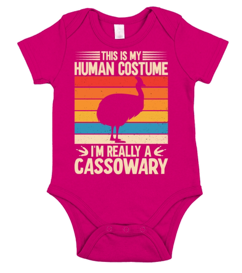 Retro Cassowary Vintage Cassowaries Quote Short Sleeve Baby One-Piece