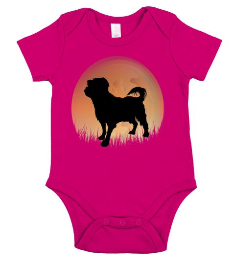 Retro Vintage Sunset Dog Silhouette Shirt Short Sleeve Baby One-Piece