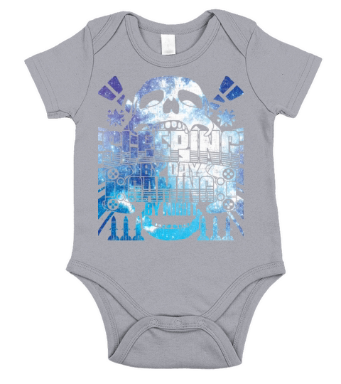 Sleeping by day Gaming by night - funny saying Short Sleeve Baby One-Piece