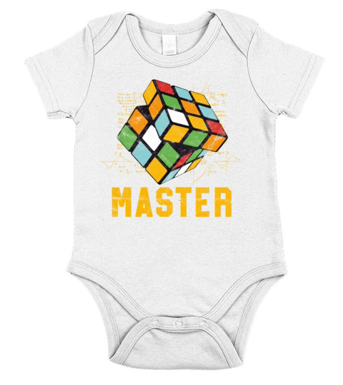 Speed Cubing Master Rubix Cube 80s Vintage Youth Short Sleeve Baby One-Piece