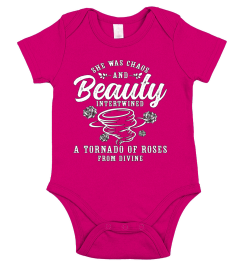 Tornadoes She Was Chaos And Storms Tornado Chaser Short Sleeve Baby One-Piece
