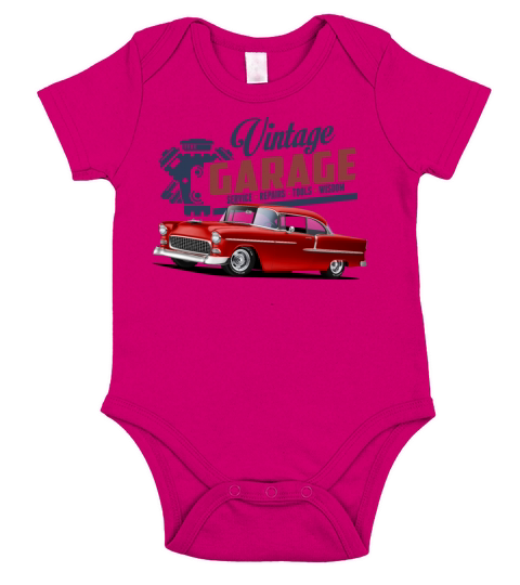 Vintage Garage 55 Street Rod Short Sleeve Baby One-Piece