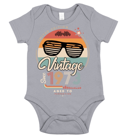 Vintage since 1973 Short Sleeve Baby One-Piece