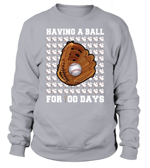 100 Days Of School Basetball 100th Day Balls Sweatshirt Unisex