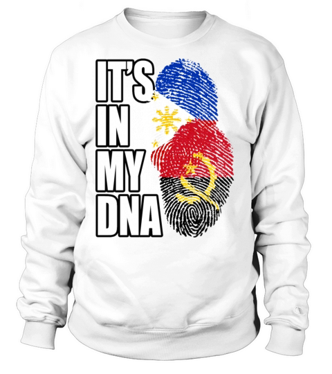 Angolan And Filipino Mix Heritage DNA Flag Sweatshirt Unisex