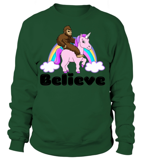 Bigfoot Riding A Unicorn Sweatshirt Unisex