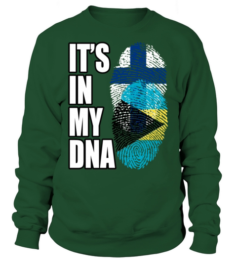 Finland And Bahamian Mix Heritage DNA Flag Sweatshirt Unisex