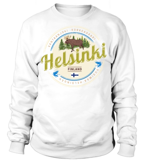 Helsinki moose capital of Finland vintage souvenir Sweatshirt Unisex