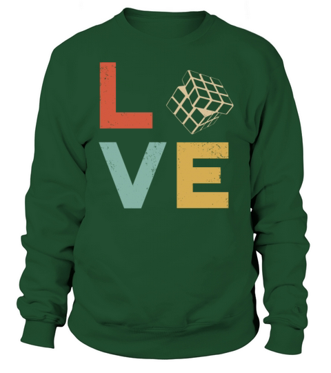 LOVE Speed Cubing Rubix Cube Vintage 80s youth Ma Sweatshirt Unisex