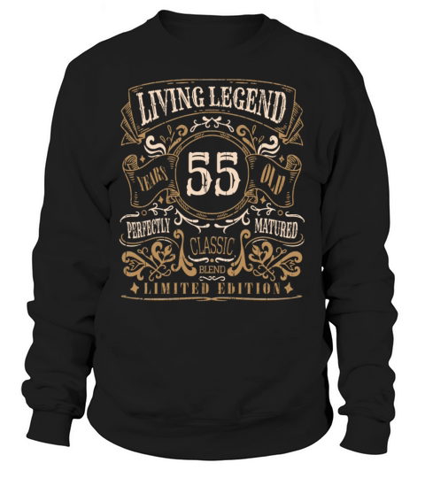 Retro Vintage Birth Whiskey Age 55 Years Old Sweatshirt Unisex