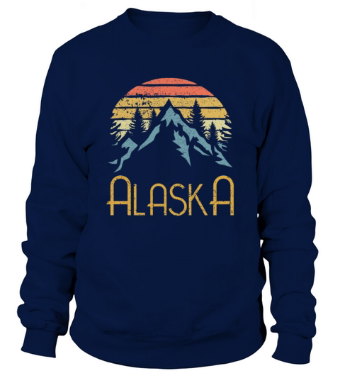 Vintage Ak Alaska Mountains Outdoor Adventure Sweatshirt Unisex
