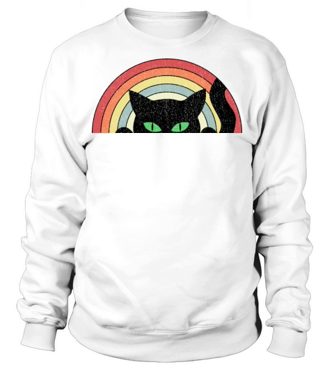 Vintage Cute Cat Shirt for Teen Girls and Women Sweatshirt Unisex