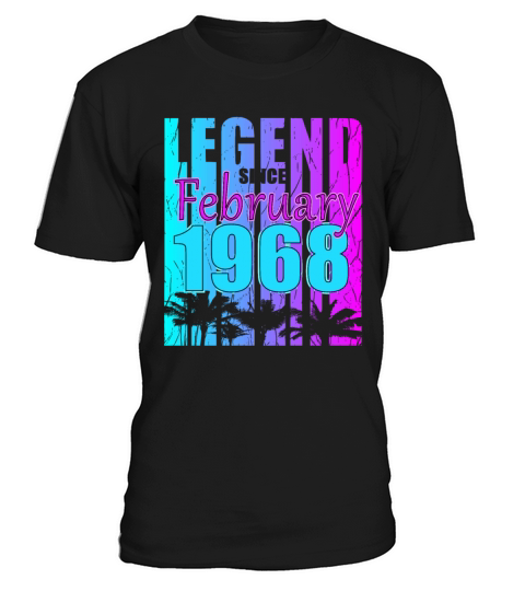 1968 Born Legend February Vintage T-Shirt Unisex