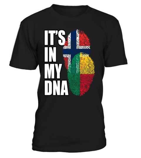 Beninese And Norwegian Mix Heritage DNA Flag T-Shirt Unisex