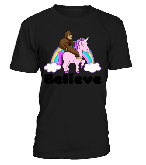Bigfoot Riding A Unicorn T-Shirt Unisex