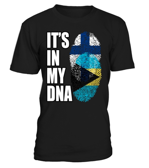 Finland And Bahamian Mix Heritage DNA Flag T-Shirt Unisex