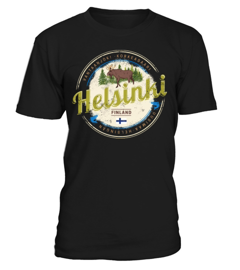 Helsinki moose capital of Finland vintage souvenir T-Shirt Unisex