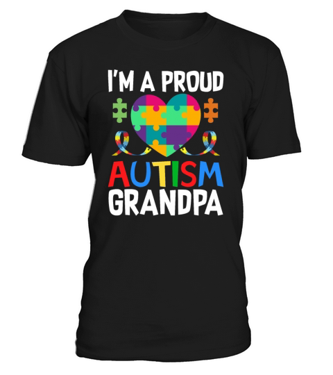 Proud Grandpa Autism Awareness Family Matching T-Shirt Unisex