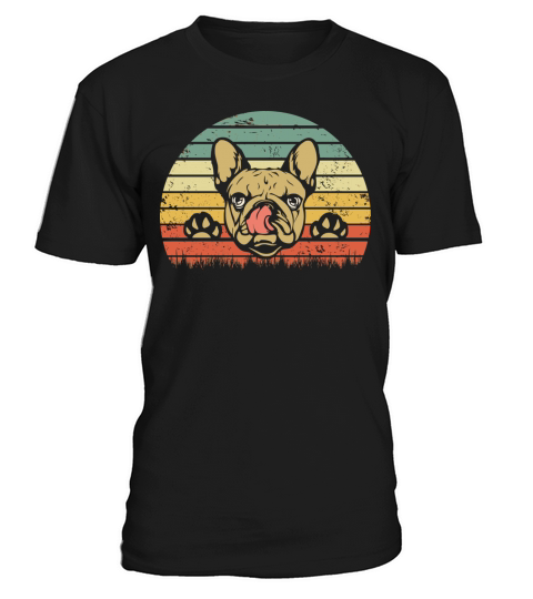 Retro Vintage French Bulldog Frenchie For Men Wome T-Shirt Unisex
