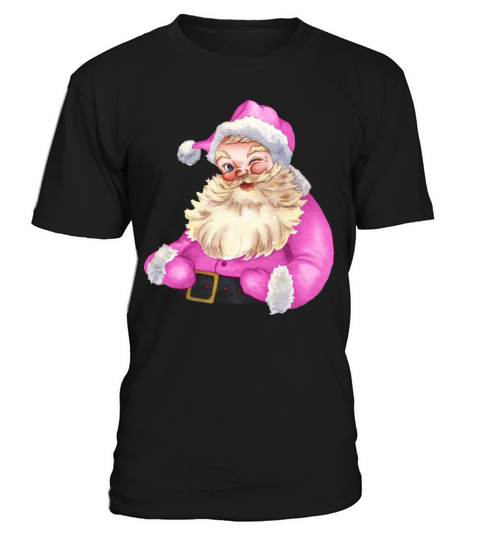 Merry Christmas retro vintage pink santa claus T-Shirt Unisex