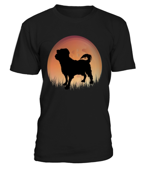Retro Vintage Sunset Dog Silhouette Shirt T-Shirt Unisex