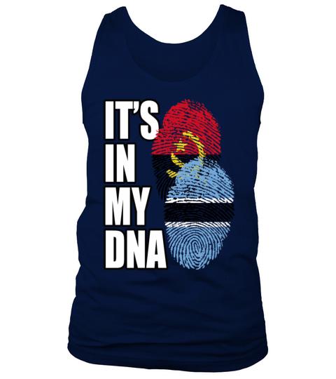 Botswana And Angolan Mix Heritage DNA Flag Tank Top Unisex
