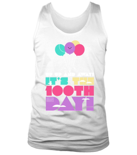Cute Colorful Up and Away Balloon 100 Days of Scho Tank Top Unisex
