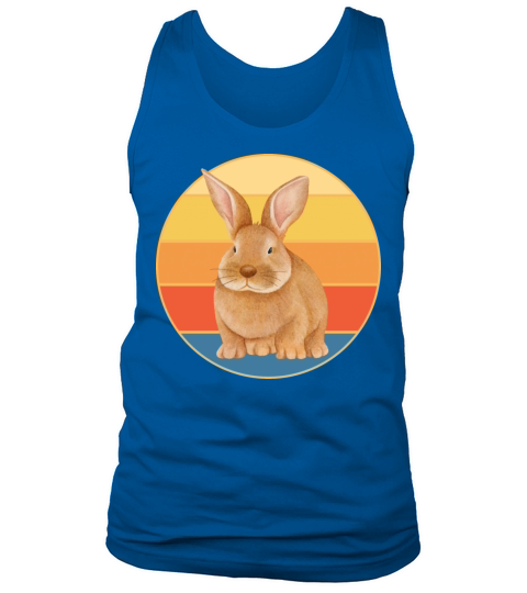 Cute Rabbit Bunny Retro Sunset Vintage Animal Pet Tank Top Unisex