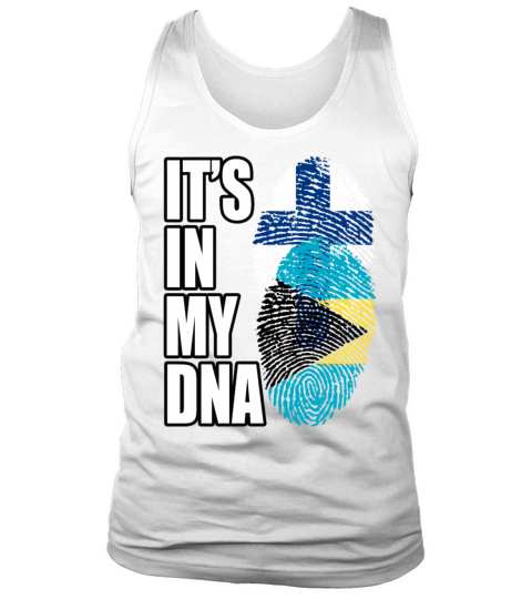 Finland And Bahamian Mix Heritage DNA Flag Tank Top Unisex