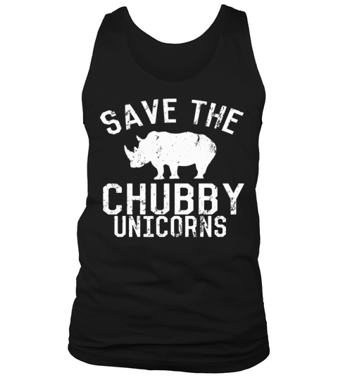 Funny Save The Chubby Unicorns Fat Rhino Vintage Tank Top Unisex