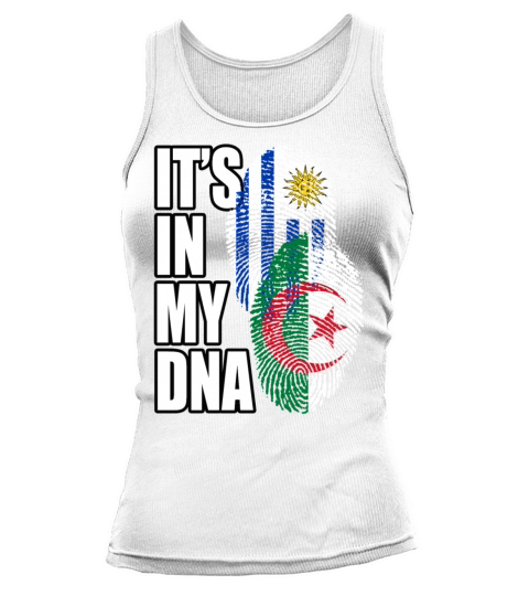 Algerian And Uruguayan Mix Heritage DNA Flag Tank top Woman