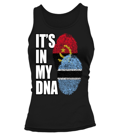 Botswana And Angolan Mix Heritage DNA Flag Tank top Woman
