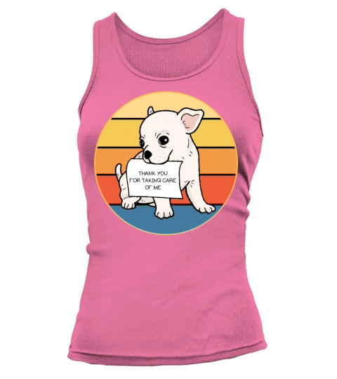 Cute Chihuahua Dog Breed Vintage Retro Sunset Tank top Woman