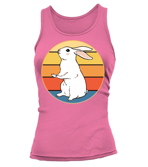 Cute Rabbit Bunny Retro Sunset Vintage Animal Pet Tank top Woman
