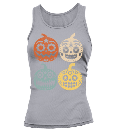 Halloween El Dia de Los Muertos Dead Day Pumpkin Tank top Woman