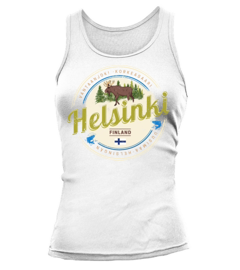Helsinki moose capital of Finland vintage souvenir Tank top Woman