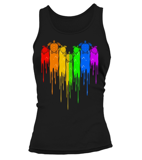 Turtles LGBT Rainbow Heart Tank top Woman