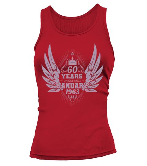 Vintage 1963 Birthday January Angel Wings Tank top Woman