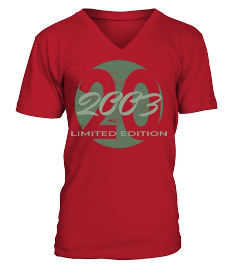 20th birthday men women 20 years 2003 vintage V-Neck T-shirt