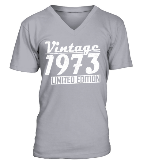 50th birthday vintage 1973 limited edition V-Neck T-shirt