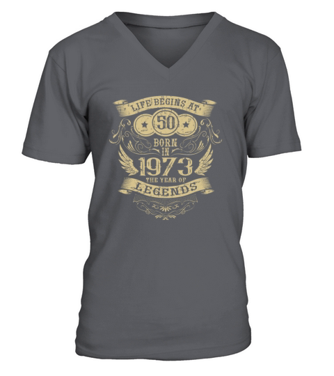 50th Birthday Vintage Sayings 1973 Birthday V-Neck T-shirt