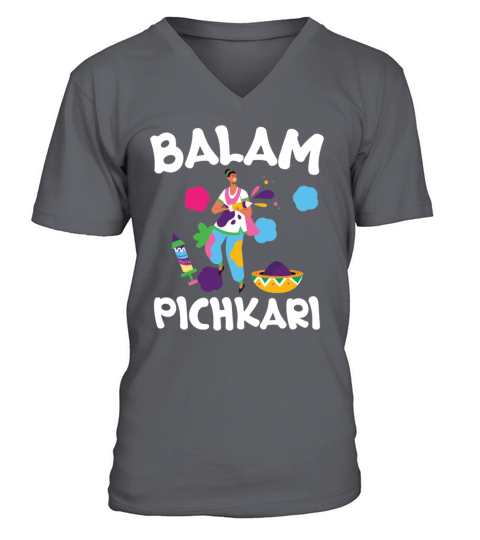 Balam Pichkari Hindu Buddhist Holi Festival V-Neck T-shirt