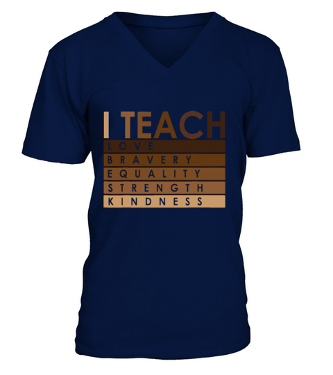 Celebrate Black History Month I Teach Black Histor V-Neck T-shirt